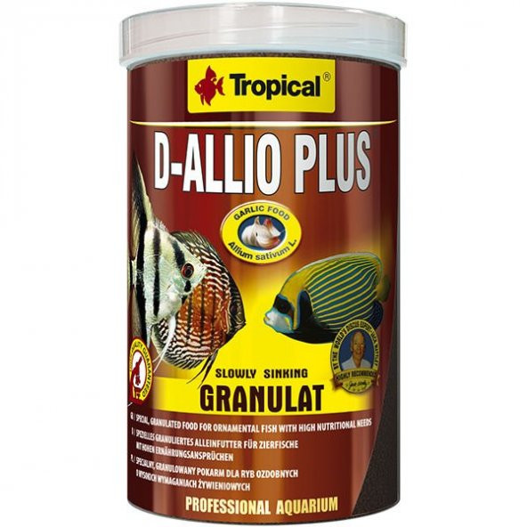 Tropical D-Allio Plus Granulat Discus Balıkları İçin Sarımsaklı Granül Balık Yemi 1000 Ml 600 Gr - 5
