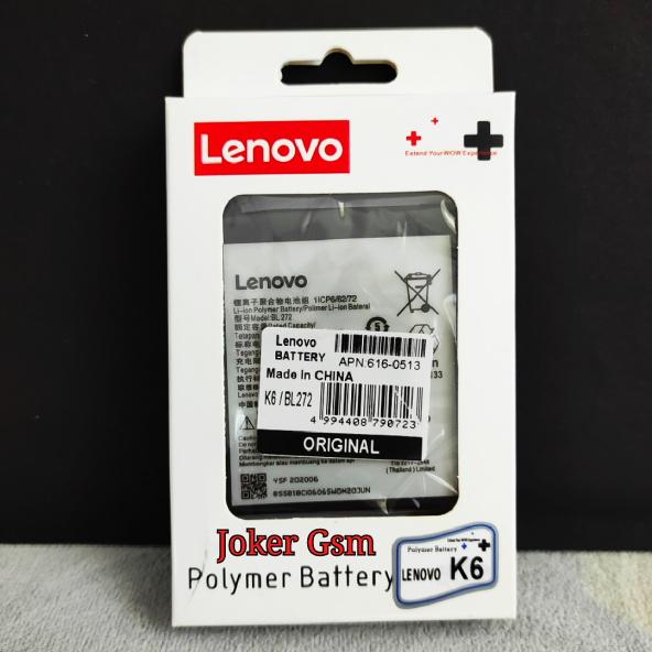 Lenova K6 Orjinal Batarya Pil 4000mah Bl-272