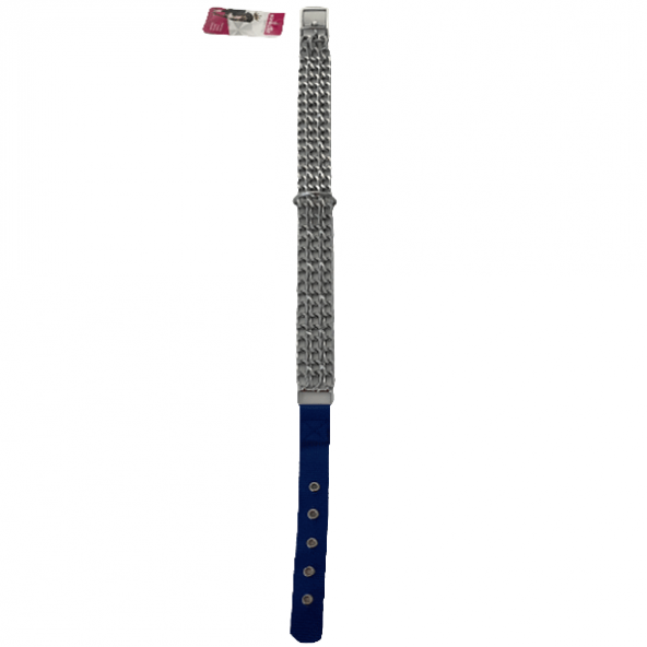 Royalist 3 Lü Zincir Köpek Boyun Tasması Mavi 2mm 55 Cm - 1