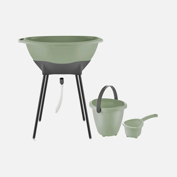 Elegant Yenidoğan Bebek Banyo Küvet Seti Soft Yeşil