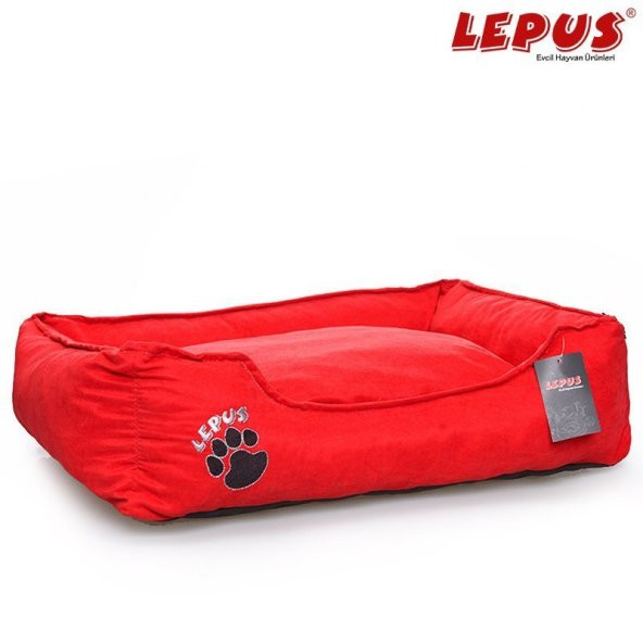 Lepus Soft Köpek Yatağı Kırmızı M 60x44x22h cm