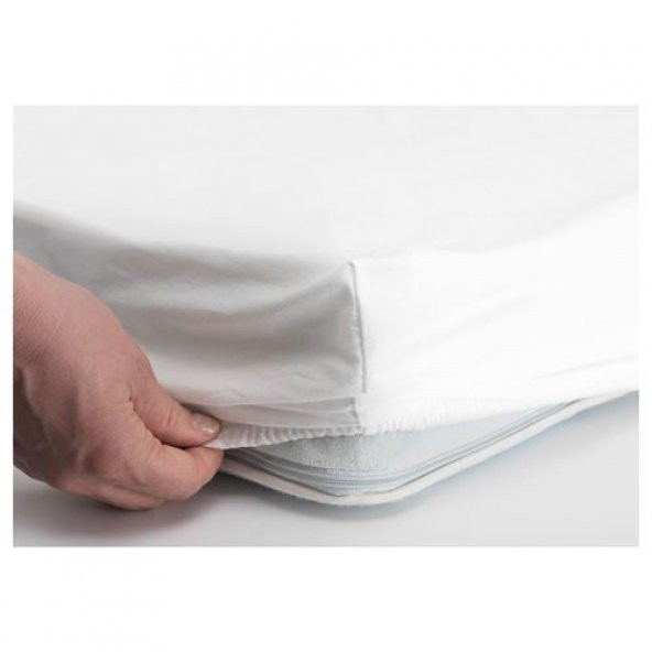 2 Li Lastikli Çarşaf Seti 60x120 Cm Bebek Odası Pamuklu Lastikli Çarşaf Beyaz - 3