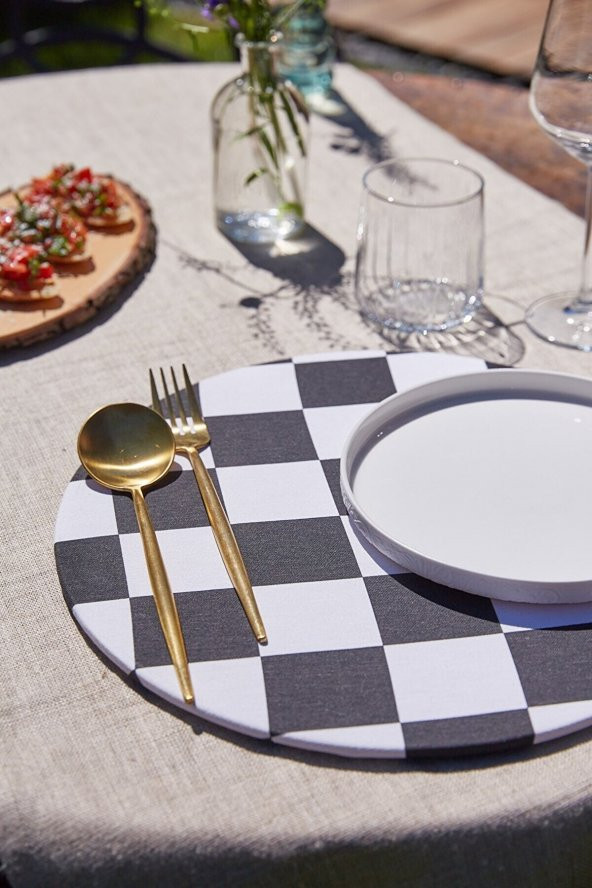 2li White & Black Duck Keten Supla Amerikan Servis ürün görseli