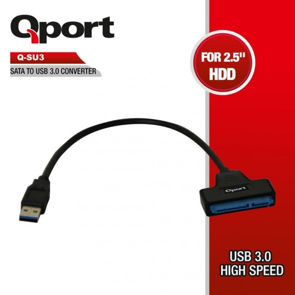 Q-PORT Q-SU3 SATA = USB3.0 Çevirici Adaptör