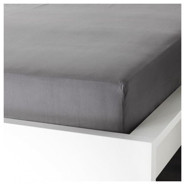 Tek Kişilik Lastikli Çarşaf, Gri Renk Ölçü 90x200 cm Pamuklu - 5