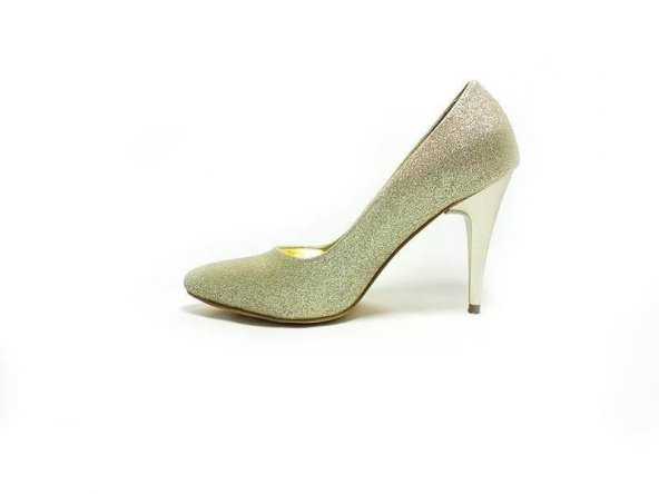Çarıkçım Stiletto Kadın Ayakkabı Dore-Simli 61 700 - 4