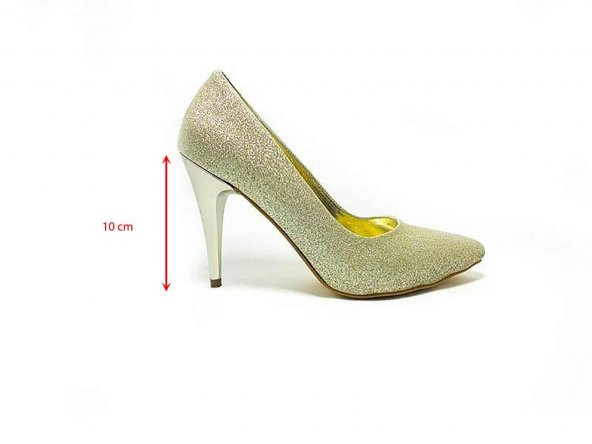 Çarıkçım Stiletto Kadın Ayakkabı Dore-Simli 61 700 - 9