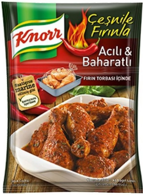 Knorr Fırında Tavuk Çeşnisi Acılı Baharatlı 34 Gram - 1