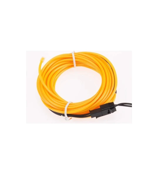 Neon İp Fitil Turuncu - Işıklı Torpido Fitili Neon İp - 2 Metre Araç İçi Torpido ledi - 2