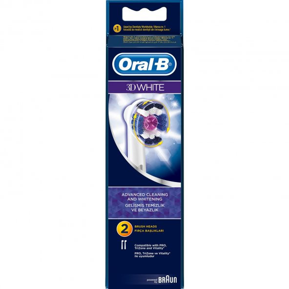 Oral-B 3D White 2Li Diş Fırçası Yedek Başlığı - 8