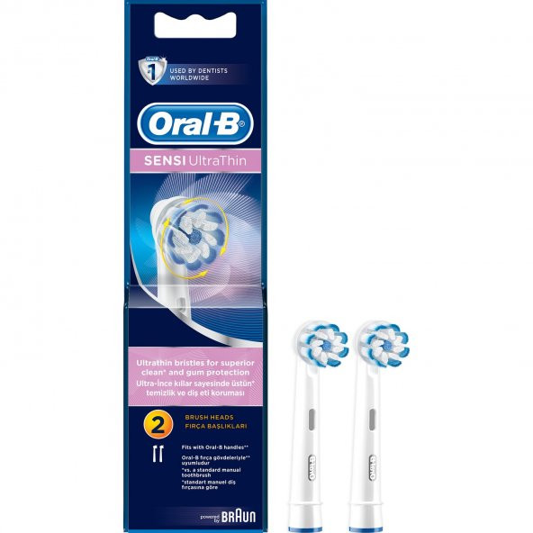 Oral-B EB60-2 Sensi Ultra Thin 2li Diş Fırçası Yedek Başlığı - 2