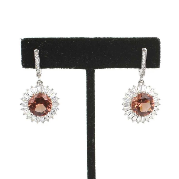 925 Ayar Gümüş Baget Taşlı Zultanit Küpe ürün görseli