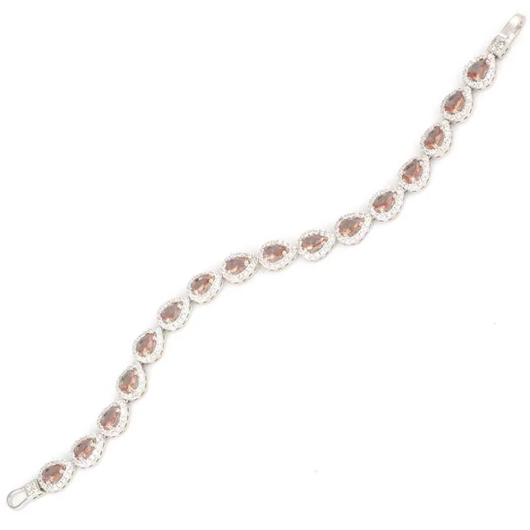 925 Ayar Gümüş Damla Zultanit Taşlı Suyolu Bileklik ürün görseli