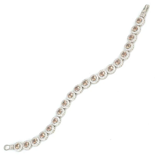 925 Ayar Gümüş Yuvarlak Zultanit Taşlı Suyolu Bileklik - Resim 2