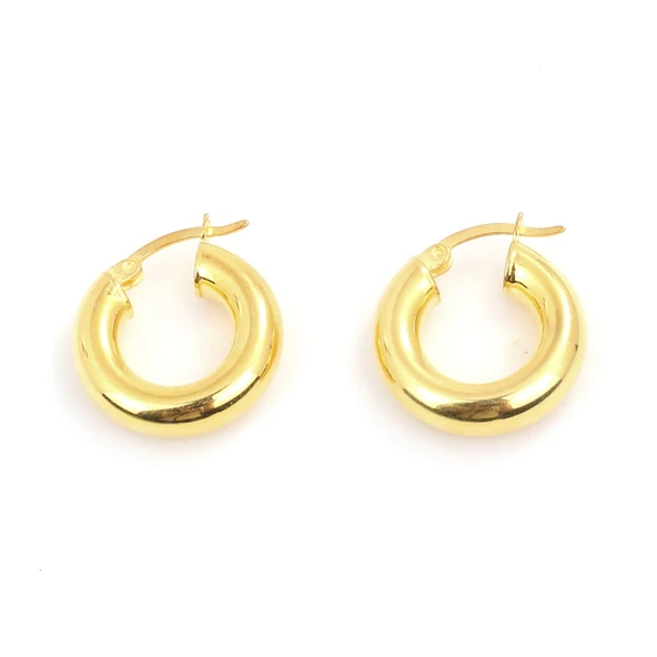 Gümüş Minik Halka Küpe - Resim 2