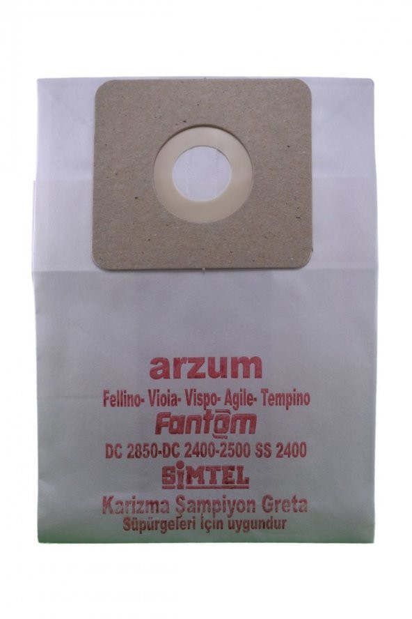Canister Dc 2800 2000 Watt Uyumlu Süpürge Kağıt Toz Torbası 10 Adet