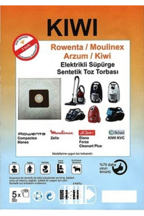 Kıwı Süpürge Torbası 10 Adet