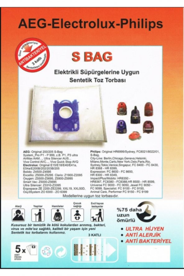 Terra - Lotus Yatık Süpürge Torbası 10 Adet