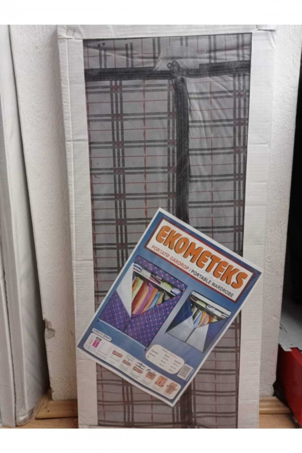 Ekose Portatif Bez Dolap 140x102x50 - 2