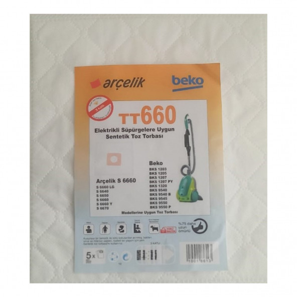 - Beko Tt660 Elektrikli Süpürge Torbası