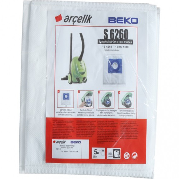 BEKO 6260 Elektrikli Süpürge Torbası