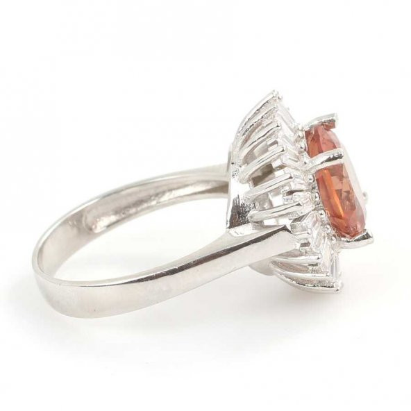 925 Ayar Gümüş Baget Taşlı Zultanit Yüzük - Resim 4