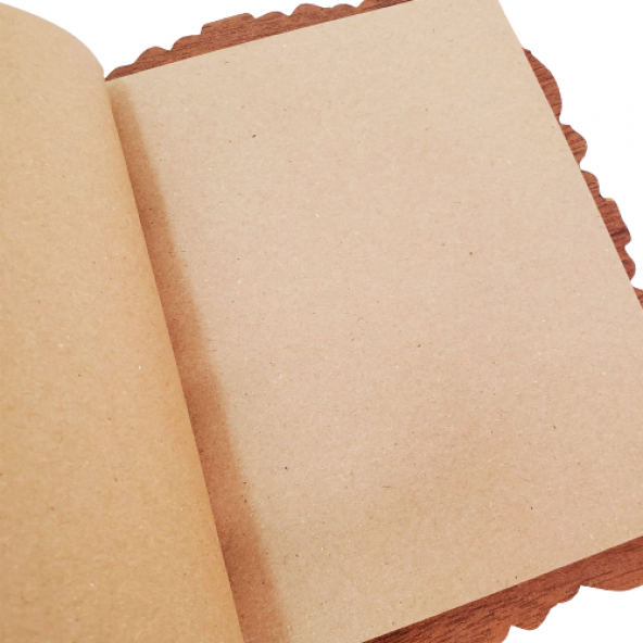 öpüşen Sevgili çift Temalı Ahşap Defter - 2