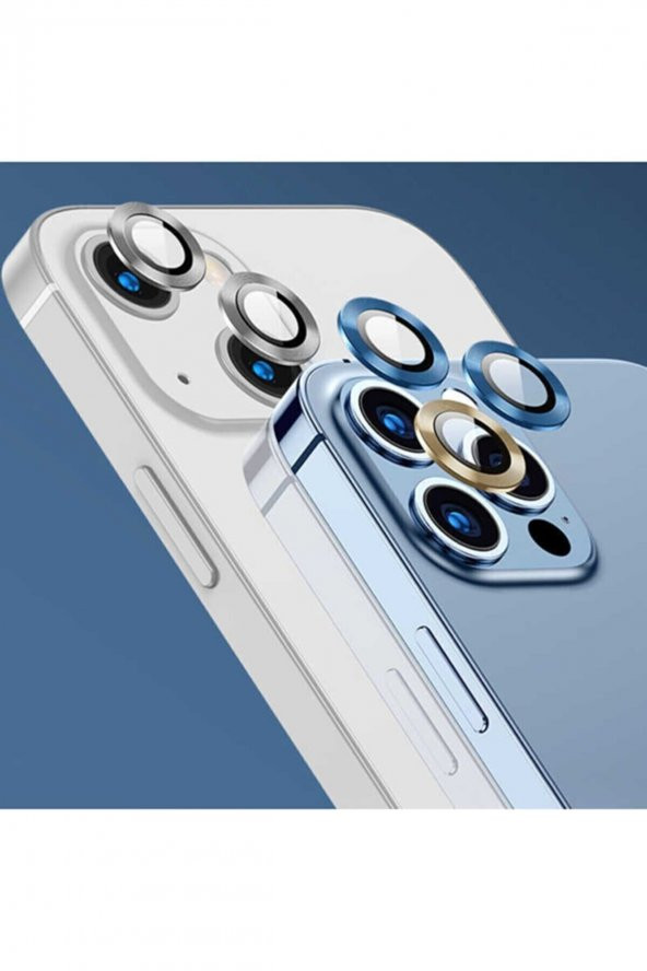 Iphone 13 Uyumlu Beyaz Kamera Koruyucu Lens - 3