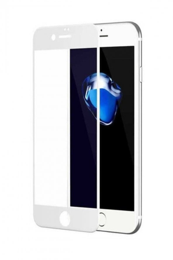 Apple Iphone 7 -8 6d Tam Kaplayan Nano Ekran Koruyucu Beyaz