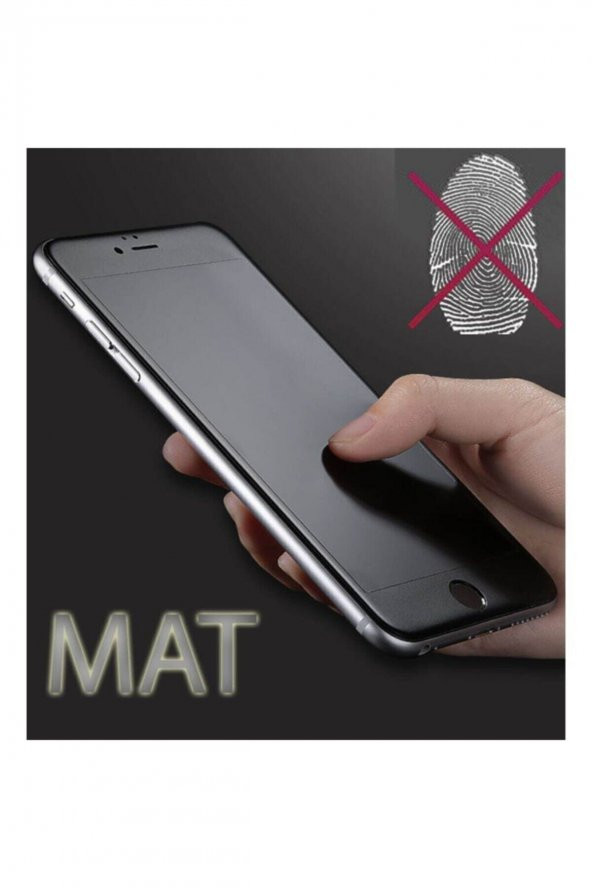 Iphone 8 Plus Mat Kırılmaz Cam Nano Parmak Izi Bırakmaz Siyah