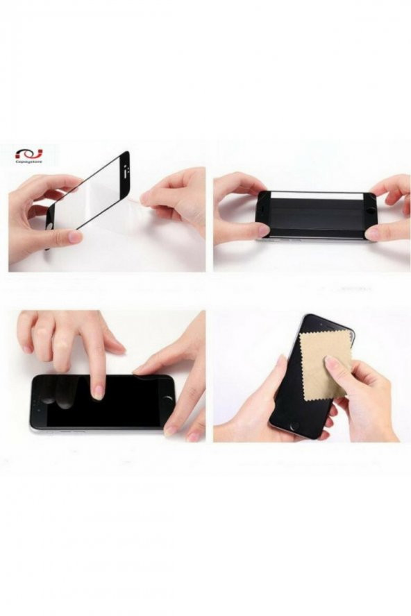 Heartz Apple İphone 8 Siyah Temperli Cam Full Ekran Koruyucu - 5