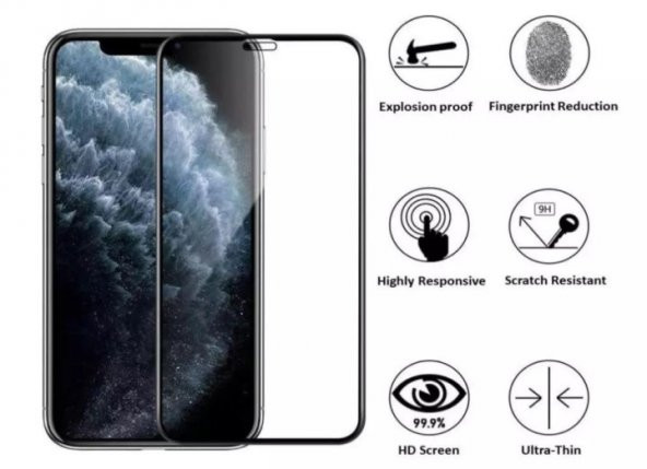 Apple İphone 11 Pro Max 6,5 Airbag Tam Ekran koruyucu Cepaystore - 3