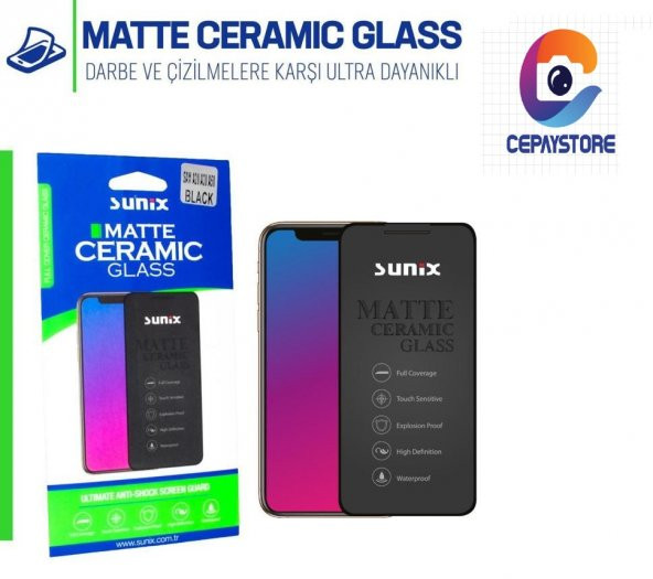 Apple İphone 6 / 6S Siyah Mat Ceramic Ekran Koruyucu Cepaystore