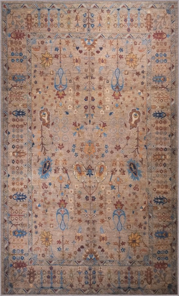 Vintage Eskitme Desenli Makinede Yıkanabilir Salon Halısı, Kilim 160 x 240cm