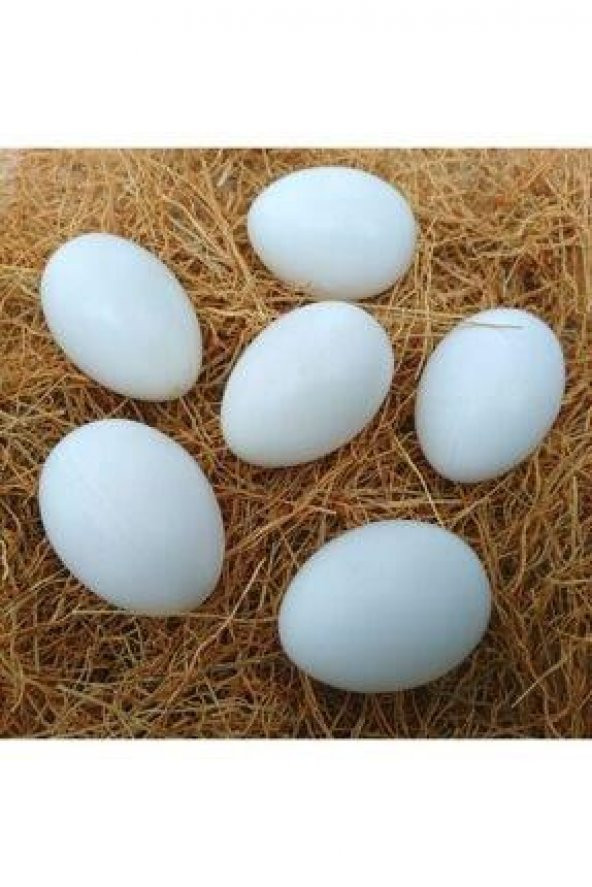 Plastik Sahte Tavuk Yumurtası  (Beyaz)