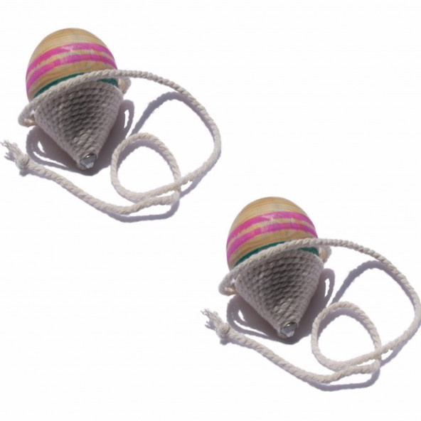 AHŞAP DÖNEN TOPAÇ NOSTALJİ OYUNCAK 2 ADET - 4