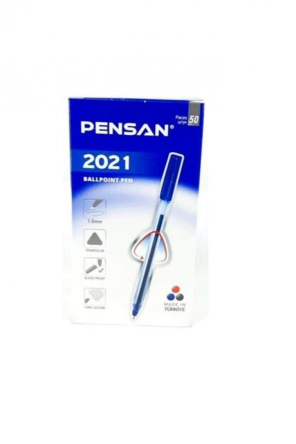 Pensan Tükenmez Kalem Üçgen Mavi 50 Li TR-23