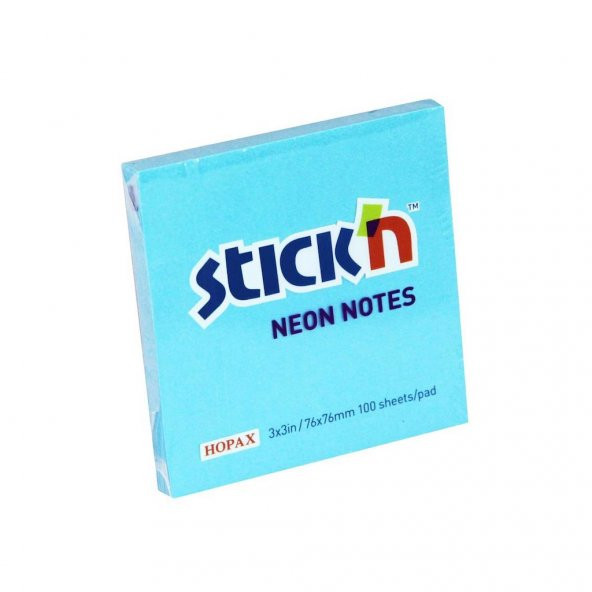 Gıpta Stıckn Yapışkanlı Not Kağıdı 76x76 Neon Mavi 100 YP(12 adet)