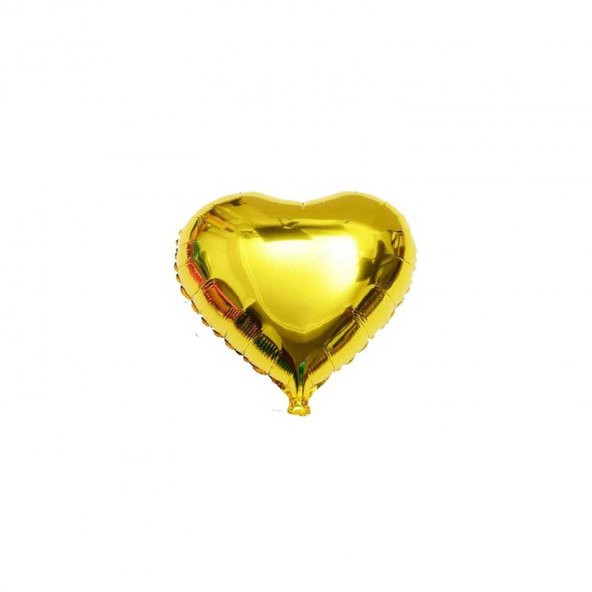 Kalp Folyo Balon Küçük Boy 45X43 Cm  Altın