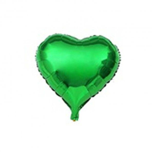 Kalp Folyo Balon Küçük Boy 45X43 Cm  Yeşil