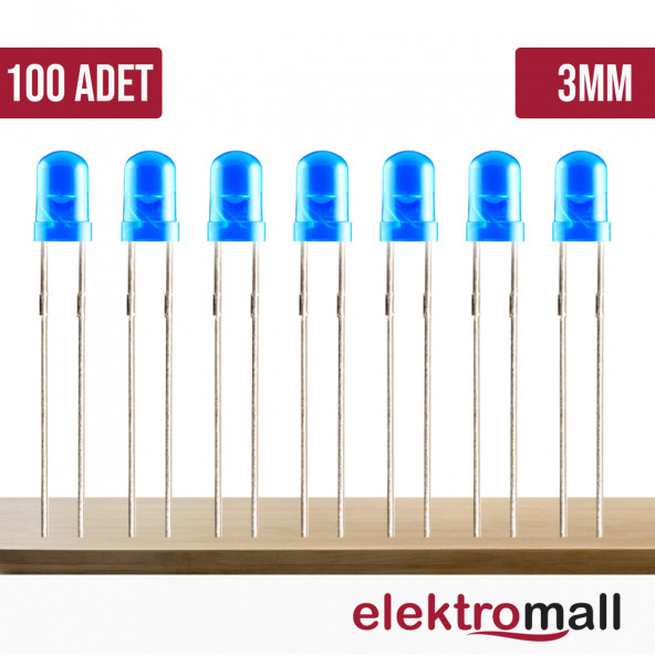 3mm Mavi Diffused Led(100 Adet)