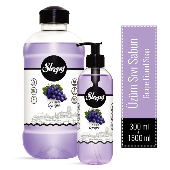 Sleepy Üzüm Sıvı Sabun 300 ml + 1500 ml