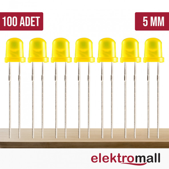 5mm Sarı Diffused Led(100 Adet)