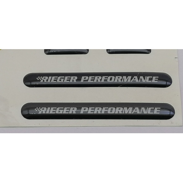 Rieger Performance Logolu 3M 8 li Grup Damla Silikon Sticker Torpido Göğüslük Bagaj Çamurluk Logo Amblem Seti - 7