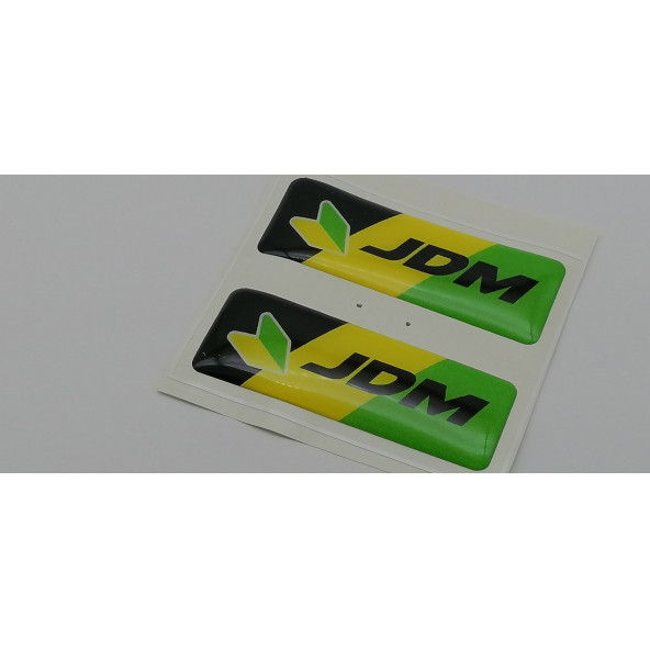 Jdm Logolu 3M 2 li Grup Damla Silikon Sticker Kapı Koruma Yan Ayna Torpido Göğüslük Bagaj Çamurluk Logo Amblem - 3
