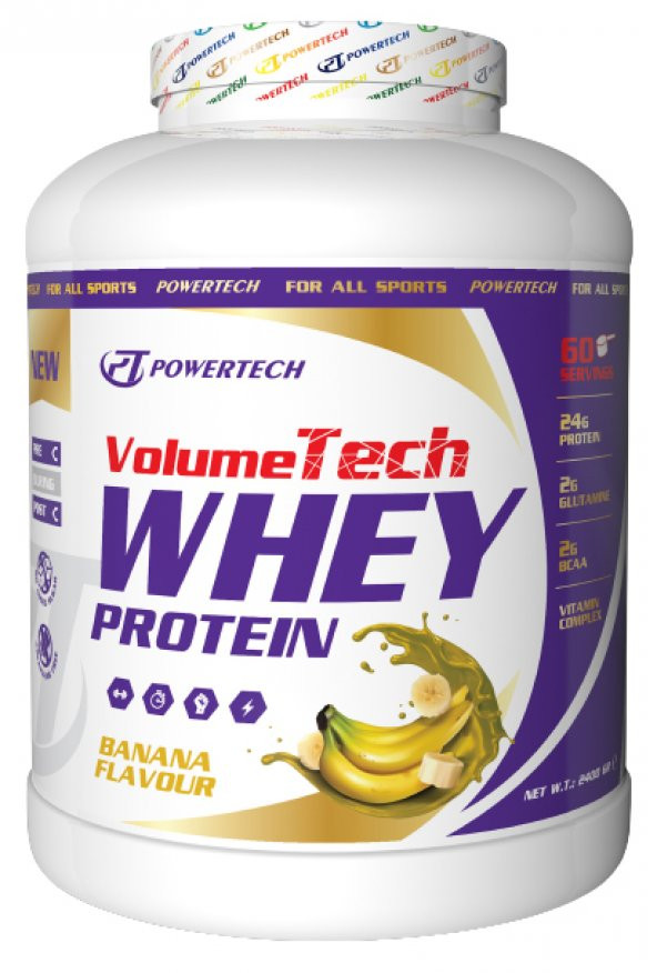Powertech VolumeTech Whey Protein 2400 Gr Muz Aromalı Protein Tozu