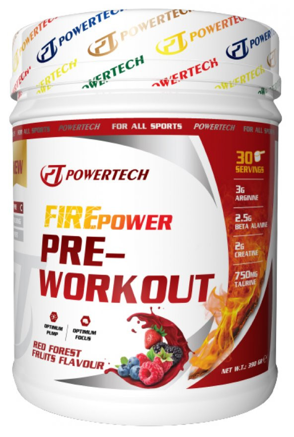 Powertech FirePower Pre-Workout 390 Gr Orman Meyvesi Aromalı