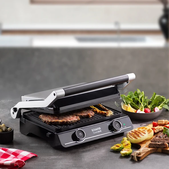 Schafer Gusto Grill Izgara Ve Tost Makinesi-Inox