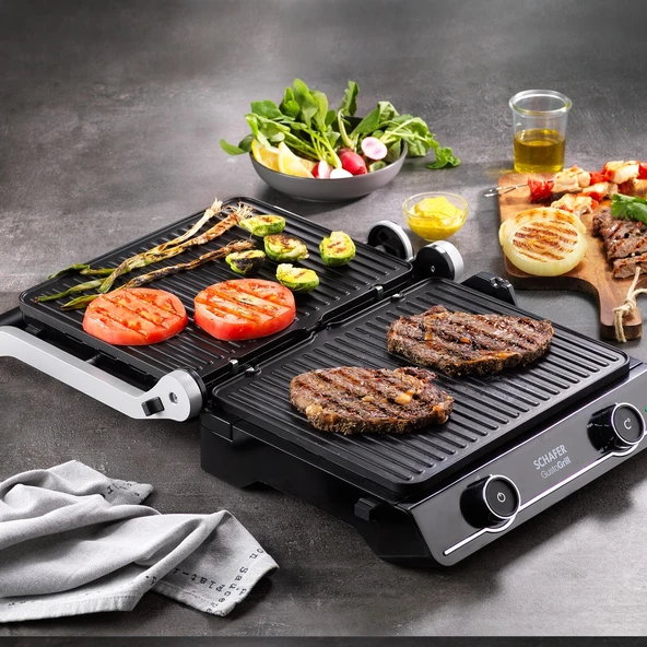 Schafer Gusto Grill Izgara Ve Tost Makinesi-Inox - 3