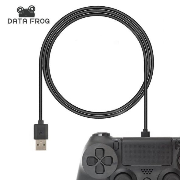 PrimeX PX-PS4 Sony PS4 Kol Şarj Kablosu, Micro USB Kablo, 2000mA 1.5 Metre Siyah Şarj+Data - 2
